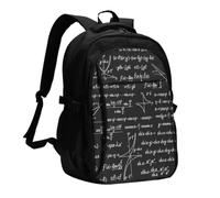 InOmak Modèles et calculs mathématiques, Sac à dos de voyage décontracté pour ordinateur portable avec port de chargement USB pour hommes et femmes