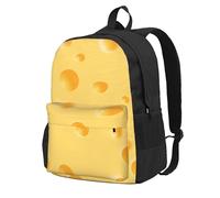 InOmak Motif de fromage jaune,Sac à dos à poches, sac à dos décontracté, sac d'école résistant à l'eau pour les voyages, la randonnée ou le camping