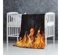 InOmak Motif de Gril au Charbon de Bois Flamboyant,Couverture Douce et Chaude en Flanelle Anti-Boulochage 76 x 127 cm