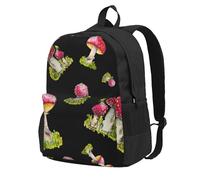 InOmak Motif de l'amanite tue-mouches rouge,Sac à dos à poches, sac à dos décontracté, sac d'école résistant à l'eau pour les voyages, la randonnée ou le camping