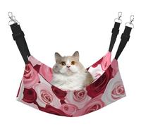 InOmak Motif Rose, Motif Floral, Rose,Hamac Suspendu pour Chat, lit Suspendu Doux Double Face pour Petits Chiens,L