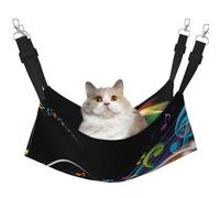 InOmak Musique colorée,Hamac Suspendu pour Chat, lit Suspendu Doux Double Face pour Petits Chiens,L