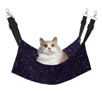 InOmak Paillettes Violettes améthyste foncé,Hamac Suspendu pour Chat, lit Suspendu Doux Double Face pour Petits Chiens,M