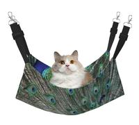 InOmak Paon affichant Ses Plumes, Ailes Ouvertes,Hamac Suspendu pour Chat, lit Suspendu Doux Double Face pour Petits Chiens,M