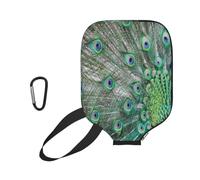 InOmak Paon déployant Ses Plumes, Ailes Ouvertes, Housse de Raquette de Pickleball - Étui Compatible avec Toutes Les Formes et Tailles de Raquettes