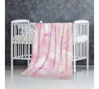 InOmak Pastel Rpse Marbre Rose,Couverture Douce et Chaude en Flanelle Anti-Boulochage 76 x 127 cm