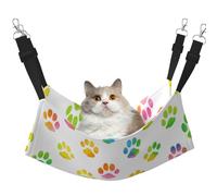 InOmak Patte de Chien Aquarelle,Hamac Suspendu pour Chat, lit Suspendu Doux Double Face pour Petits Chiens,M