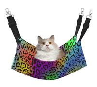 InOmak Peau de Jaguar Arc-en-Ciel,Hamac Suspendu pour Chat, lit Suspendu Doux Double Face pour Petits Chiens,L
