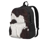 InOmak Peau de vache abstraite Afrique Animal Noir,Sac à dos à poches, sac à dos décontracté, sac d'école résistant à l'eau pour les voyages, la randonnée ou le camping