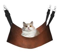 InOmak Peinture martelée Abstraite Orange Marron cuivre Vieilli brûlé Sale foncé Antique Couleur désordonnée,Hamac Suspendu pour Chat, lit Suspendu Doux Double Face pour Petits Chiens,M