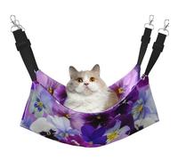 InOmak Pensée Graphique Fleurs de Printemps de Pâques,Hamac Suspendu pour Chat, lit Suspendu Doux Double Face pour Petits Chiens,M