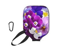 InOmak Pensées Graphiques de Pâques et de Printemps, Housse de Raquette de Pickleball - Étui Compatible avec Toutes Les Formes et Tailles de Raquettes