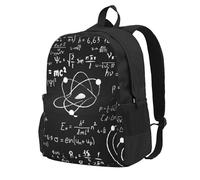 InOmak Physique Imprimé,Sac à dos à poches, sac à dos décontracté, sac d'école résistant à l'eau pour les voyages, la randonnée ou le camping