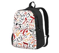 InOmak Poussière d'alphabet hébreu créatif,Sac à dos à poches, sac à dos décontracté, sac d'école résistant à l'eau pour les voyages, la randonnée ou le camping