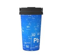 InOmak Professeur de sciences : Éléments amusants et tableau périodique,Tasse à café portable de 500 ml en acier inoxydable, isotherme.