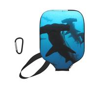 InOmak Requins-marteaux imprimés, Housse de Raquette de Pickleball - Étui Compatible avec Toutes Les Formes et Tailles de Raquettes