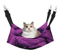 InOmak Rose Violette imprimée,Hamac Suspendu pour Chat, lit Suspendu Doux Double Face pour Petits Chiens,M