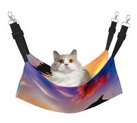 InOmak Saut de Dauphin,Hamac Suspendu pour Chat, lit Suspendu Doux Double Face pour Petits Chiens,L