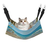 InOmak Scène de Plage avec chaises imprimées,Hamac Suspendu pour Chat, lit Suspendu Doux Double Face pour Petits Chiens,L