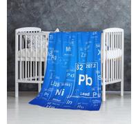 InOmak Tableau périodique des éléments Amusants pour Professeur de Sciences,Couverture Douce et Chaude en Flanelle Anti-Boulochage 76 x 127 cm