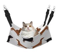InOmak Teckel Weiner Pet Dogs Imprimé,Hamac Suspendu pour Chat, lit Suspendu Doux Double Face pour Petits Chiens,M