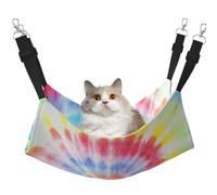 InOmak Tourbillon en Spirale Arc-en-Ciel tie-Dye,Hamac Suspendu pour Chat, lit Suspendu Doux Double Face pour Petits Chiens,M