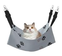 InOmak Traces d'empreintes de Pattes Cate,Hamac Suspendu pour Chat, lit Suspendu Doux Double Face pour Petits Chiens,M