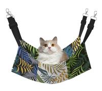 InOmak Trois Feuilles Tropicales,Hamac Suspendu pour Chat, lit Suspendu Doux Double Face pour Petits Chiens,L