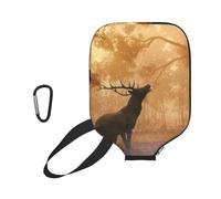 InOmak Œuvres d'art représentant Un Wapiti, Housse de Raquette de Pickleball - Étui Compatible avec Toutes Les Formes et Tailles de Raquettes