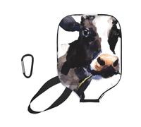 InOmak Vache avec Une Fleur de Marguerite, Housse de Raquette de Pickleball - Étui Compatible avec Toutes Les Formes et Tailles de Raquettes