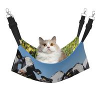 InOmak Vaches Noires et Blanches,Hamac Suspendu pour Chat, lit Suspendu Doux Double Face pour Petits Chiens,L