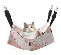 InOmak Vague en Or Rose,Hamac Suspendu pour Chat, lit Suspendu Doux Double Face pour Petits Chiens,M