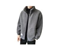 INOMAK Veste épaisse en Fausse Laine Polaire pour Hommes, Manteaux en Laine Polaire pour Hommes, Chaqueta De Felpa Con Cuello Levantado Para Hombre (Gray,6XL)