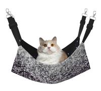 InOmak Violet Noir Argent Paillettes,Hamac Suspendu pour Chat, lit Suspendu Doux Double Face pour Petits Chiens,L