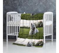 InOmak Westie Lawn West Highland White Terrier Chiens,Couverture Douce et Chaude en Flanelle Anti-Boulochage 76 x 127 cm
