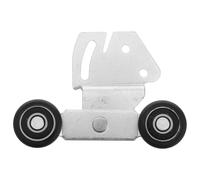 INOOMP 1 jeu de roulettes pour porte de placard coulissante double - Roue de 25 mm pour armoire et penderie - Poulie de guidage silencieuse pour portes de bureau à domicile - Pièces de rechange