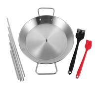 INOOMP 1 support vertical pour brochettes de barbecue, pics de rôtissage verticaux en acier inoxydable avec double poignée, broche à pâtisserie avec brosse pour tacos, poulet, four, fumoir et