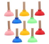 INOOMP 10 Pièces Accessoires Petit Piston Jouets de Magicien Outil d'aspiration des Toilettes perforateur de Toilettes Piston de Toilette Unique drôle de Piston Mini-Piston Bois