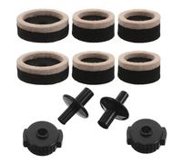 INOOMP 10 Pièces Accessoires Universels pour Cymbales Noirs Comprenant Feutrine et Plastique pour Fixation Stable des Supports de Cymbales