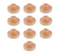 INOOMP 10 Pièces Bouton de Meuble en Bois Massif pour Tiroir et Placard | Finition Lisse sans Bavure, Base Polie Soin, pour Dressing et Meuble Vasque en Rénovation