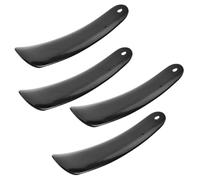 INOOMP 10 Pièces Chausse-pied à Long Manche en Plastique Noir, Léger | Design Ergonomique, Format Suspendu, Usage Maison et Bureau, pour Hommes et Femmes, PP