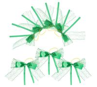 INOOMP 10 Pièces Décorations Miniatures Bouteilles de Vin St Patrick's Day Accessoires DIY pour Fête Nœuds Verts Décorations Fête Originales