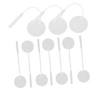 INOOMP 10 pièces Électrodes Rondes Auto-adhésives pour Stimulation Musculaire Coussinets de Massage Flexibles Compatibles Électrostimulateurs Remplaçants Pads sans Irritation Cutanée
