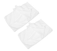 INOOMP 10 Pièces Lingettes Démaquillantes Visage en Microfibre Blanche, Réutilisables et Douces pour Peau Sensible, pour Routine Quotidienne de Soins