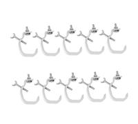 INOOMP 10 pièces Lot de Crochets de Suspension Aluminium Argenté pour Éclairage de Scène Pinces Réglables pour Lampes de Accessoires pour Installation Sécurisée