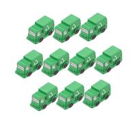 INOOMP 10 Pièces Micro Garbage Truck Models for DIY Decoration Landscaping Vehicles with Realistic Detail Fine Finish and Compact Design for Home Office and Micro Scenes