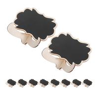 INOOMP 10 pièces Mini Tableau Ardoise avec Chevalet Petite Ardoise Réutilisable pour Étiquettes Alimentaires Décor Buffet Mariage et Fête