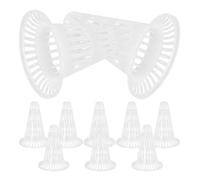 INOOMP 10 Pièces Tapis de Fond de Pot de Fleurs Respirant PP | Forme Bol, Joint Aéré pour Plantes, Limite la Fuite du Terreau, Usage Jardinage