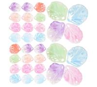 INOOMP 100 Breloques Pétales de Fleurs Acrylique Bicolores en Dégradé, Accessoires DIY pour Création Bijoux, Boucles D’oreilles, Bracelets et Épingles à Cheveux, Lot de 100 Pièces