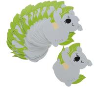 INOOMP 100 Cartes Décoratives en Papier Motif Koala pour Sucette, Kit DIY 100 Pcs, Cartes de Décoration D’emballage pour Fêtes D’anniversaire Garçon et Filles et Occasions Spéciales
